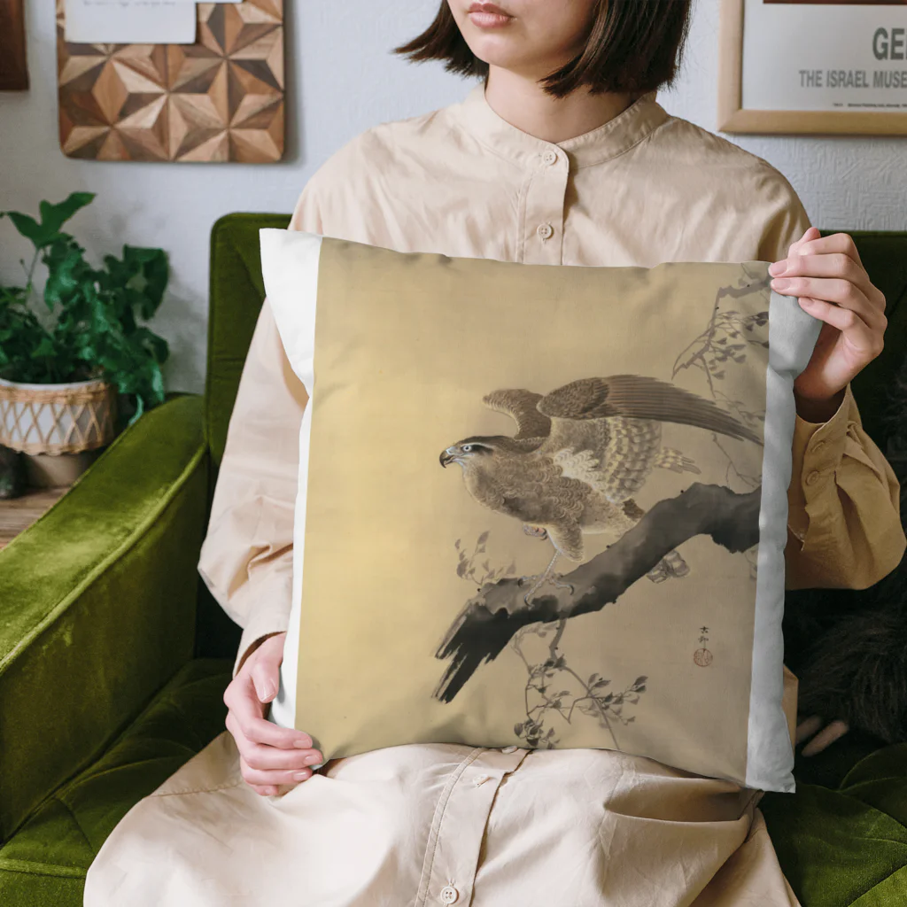 MUGEN ARTの小原古邨　鷹　Ohara Koson / Falcon Cushion