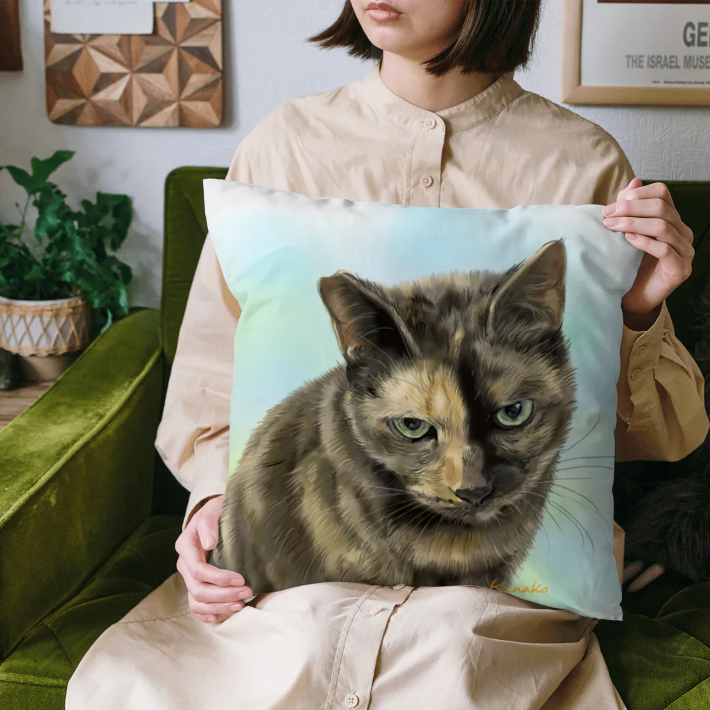 kinako-japanのサビ猫のオペラ座ちゃん Cushion