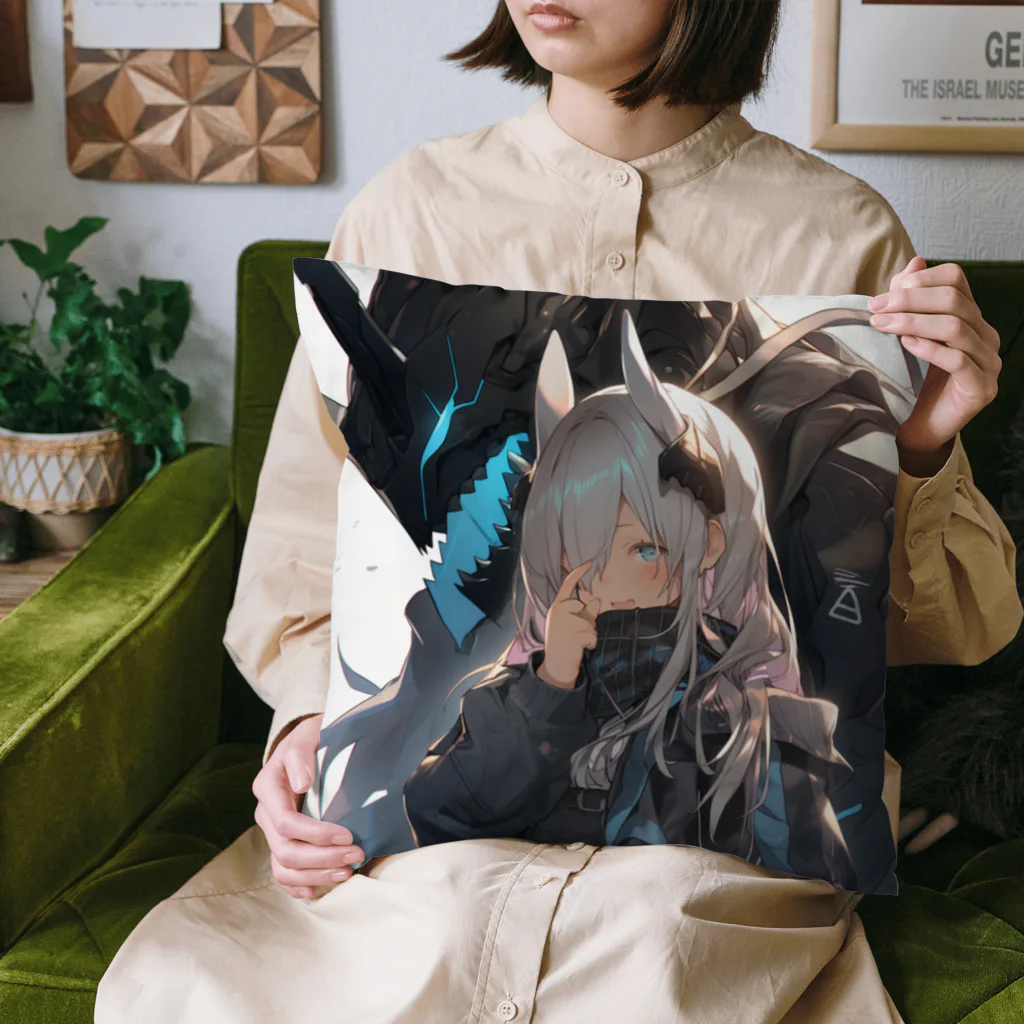 horceの馬　擬人化 未来都市 Cushion