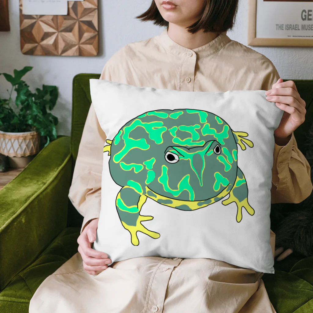 ヒル飼いのこでぶのベルツノガエルのゲコタロウ Cushion