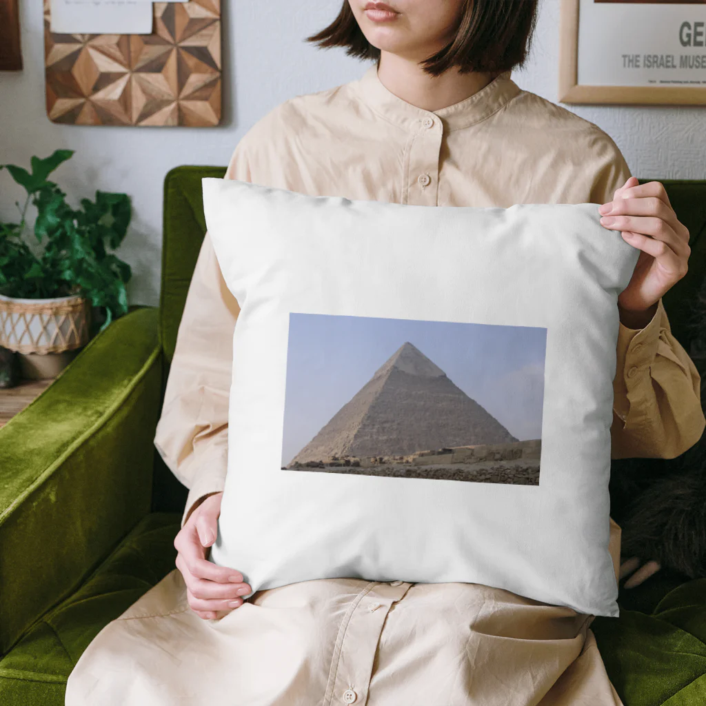 エジプトの写真入り&オリジナルアートグッズのカフラー王のピラミッド Cushion