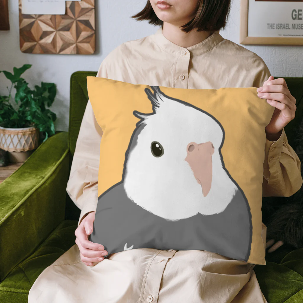 霜影/こしょうのわくわくホワイトフェイスくん Cushion