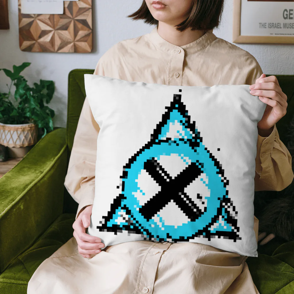 #FFFFFFのドット絵ロゴマーク Cushion