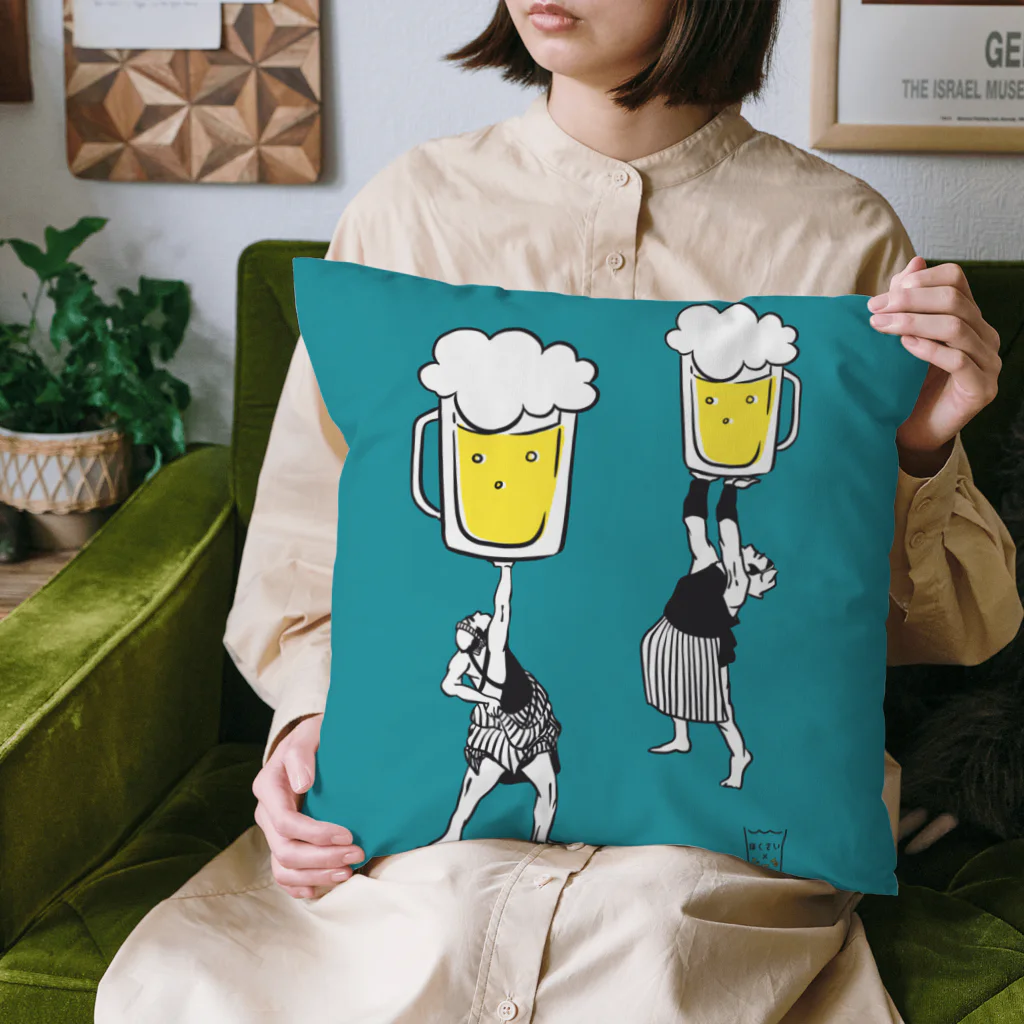 ari designの江戸が香る、北斎ビール Cushion