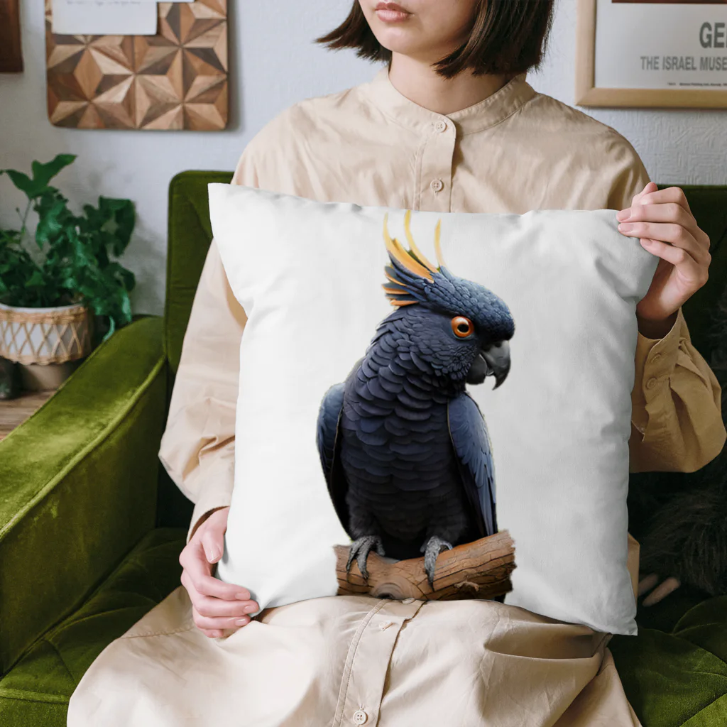 urimasuのテリクロオウム（Glossy black-cockatoo） Cushion