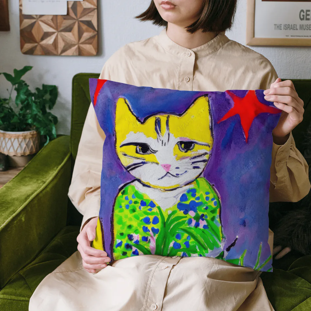 スタジオ ハリバットのI Love Cat 143 Cushion