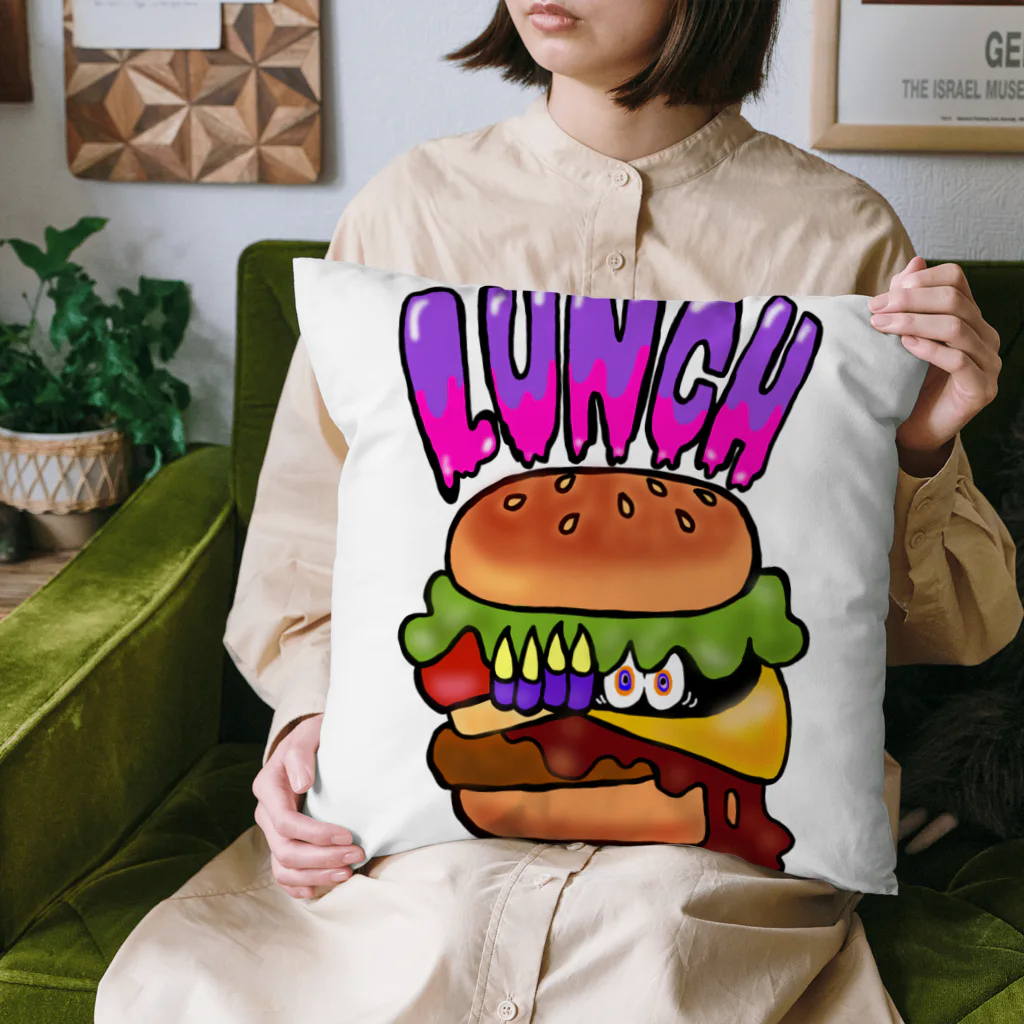 あやしいおばさん くろまめさんのランチ（ポテトのセット） Cushion