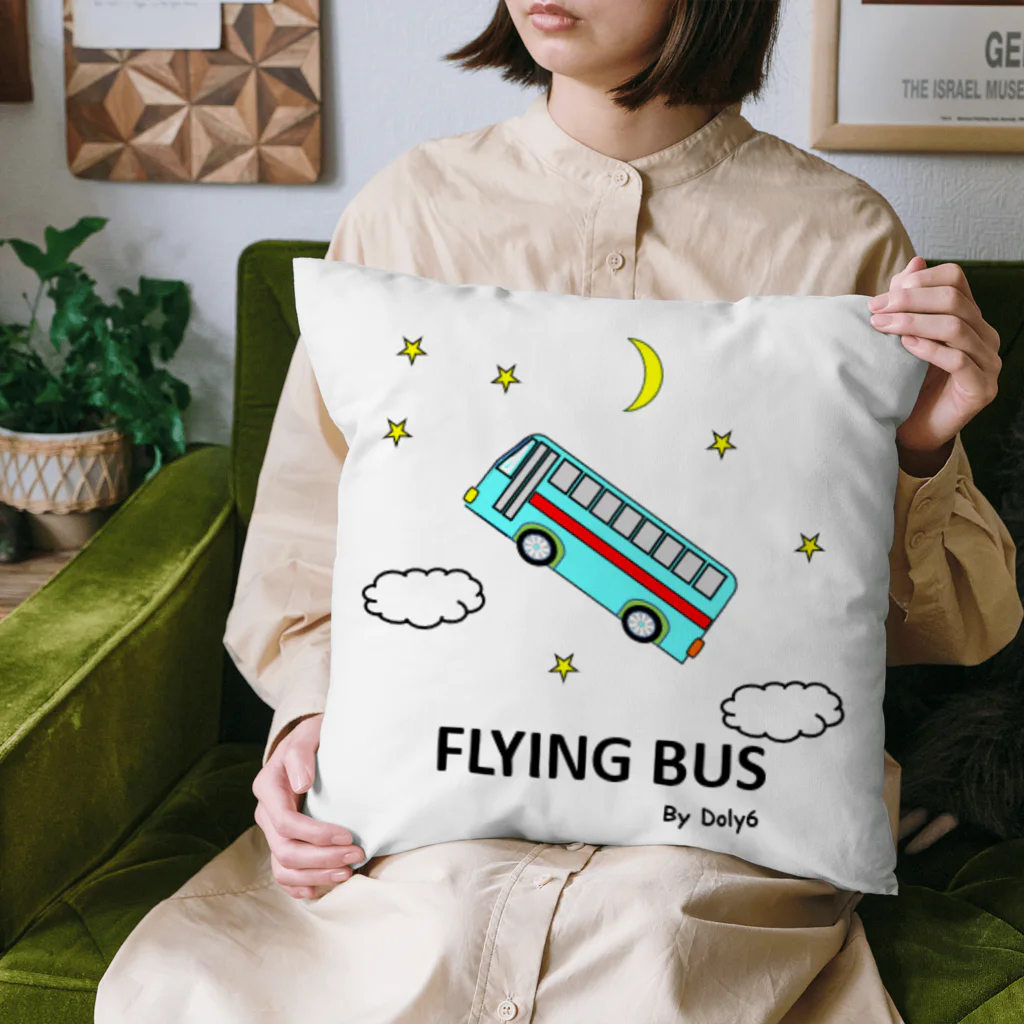 dori-chunの夜空を飛ぶバス Cushion