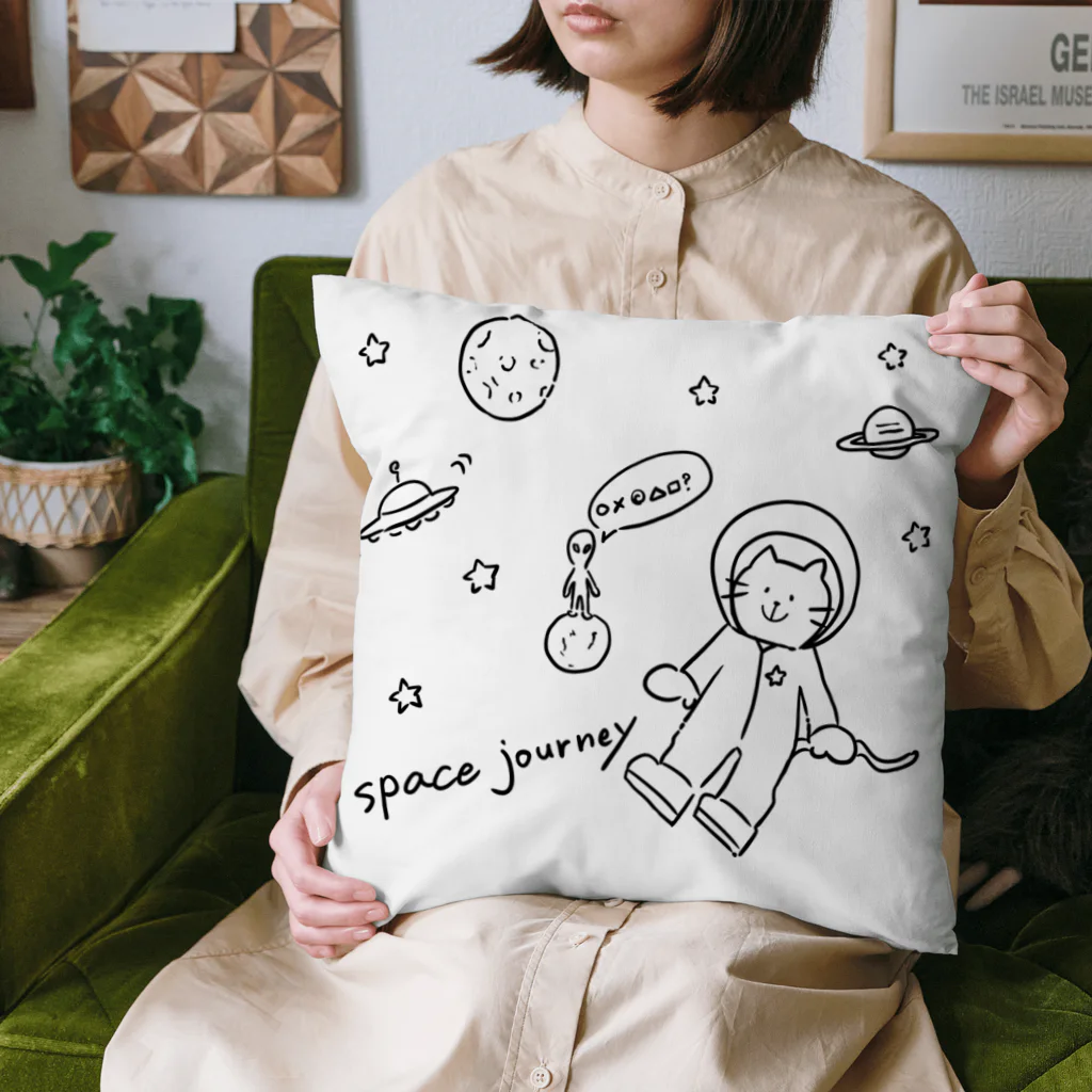 ひよこ工房の宇宙と猫 Cushion