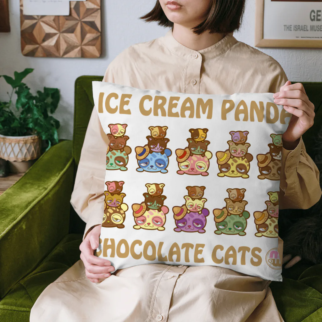 Melty-Worldのメルティワールド　アイスパンダとチョコネコ Cushion