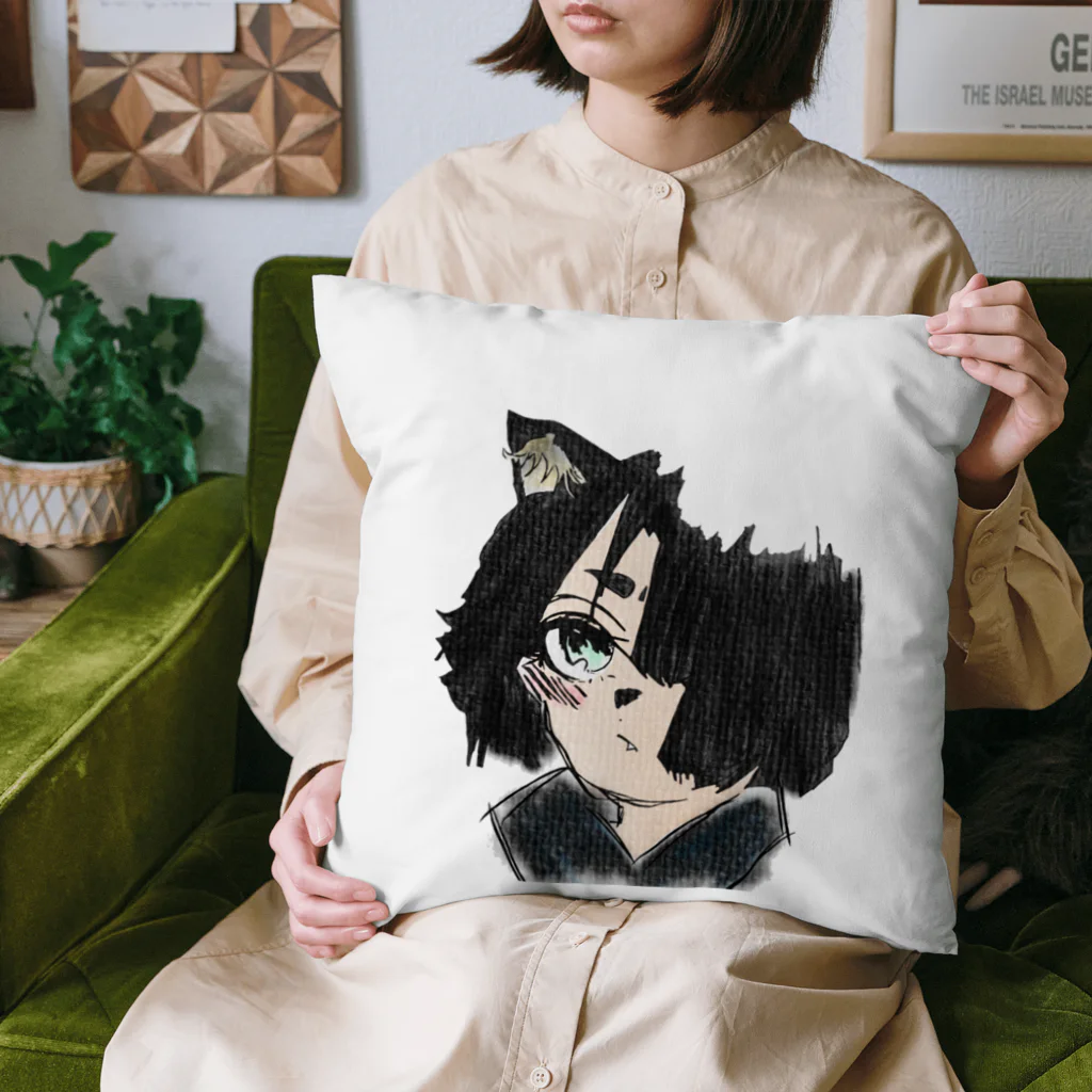 みつまめこshopの猫耳少女 Cushion