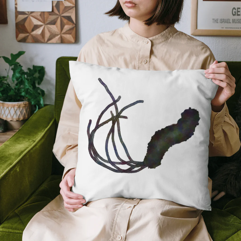 どびんの『菌玉Tシャツ』 〜ヘリコバクター・ピロリ〜 Cushion