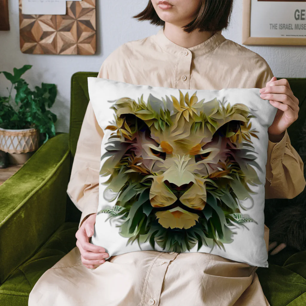 ほっこりデザインスタジオのライオンの魅力を引き出すオリジナルグッズ クッション