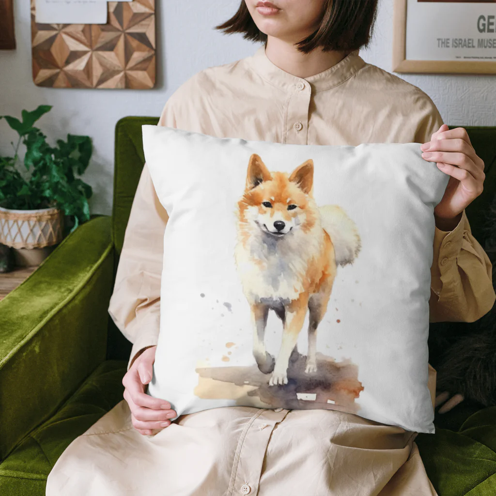 News US Suzuri Storeの柴犬アート 其の壱 Cushion