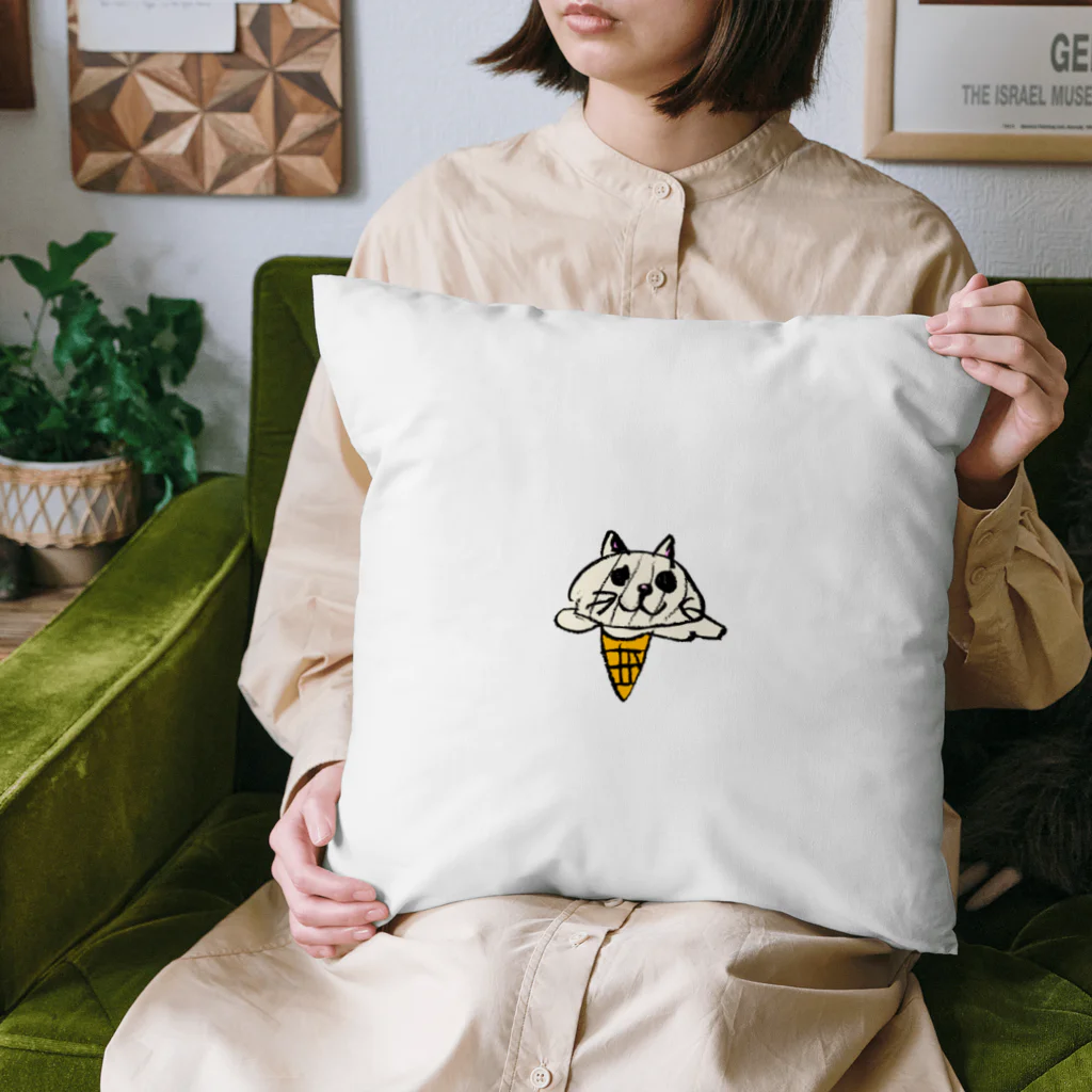 ModernAgeのアイスクリーム猫 Cushion