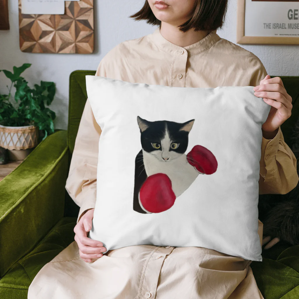 中川ひちゃゆき(シカゴ実業)のボクシングにゃんこ Cushion