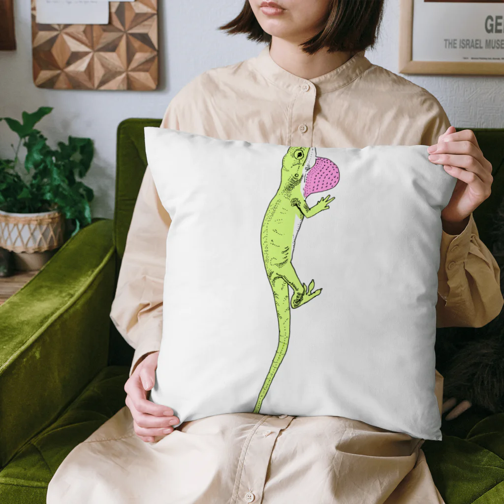 chippitomuのグリーンアノールくん Cushion