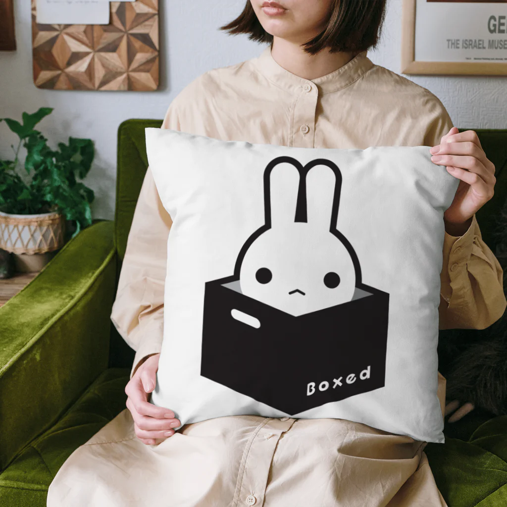 ツギハギ ニクの【Boxed * Rabbit】白Ver クッション