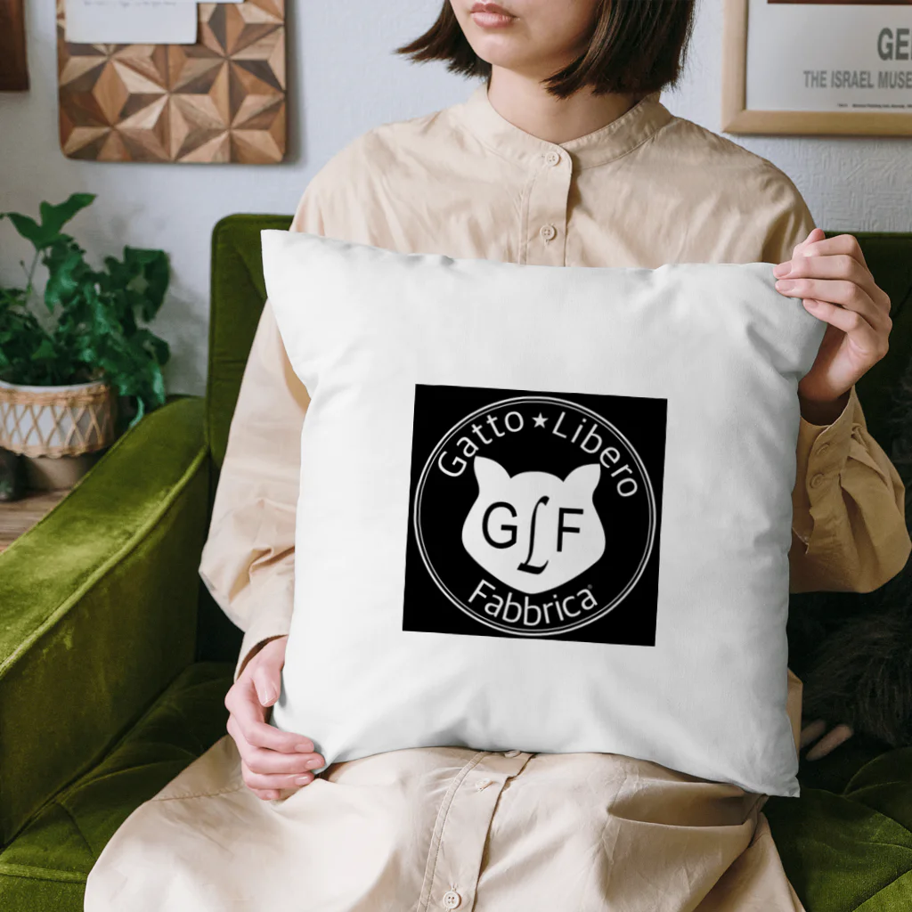 GattoLibero_FabbricaのGattoLiber Fabbricaマルロゴ Cushion