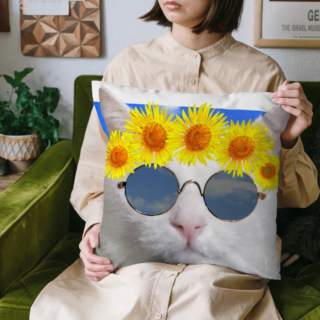 mechaの夏を満喫する猫 Cushion