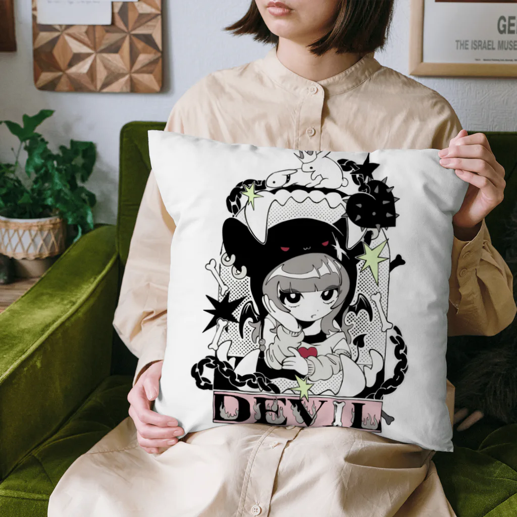 やわらか犬のDEVILクッション Cushion