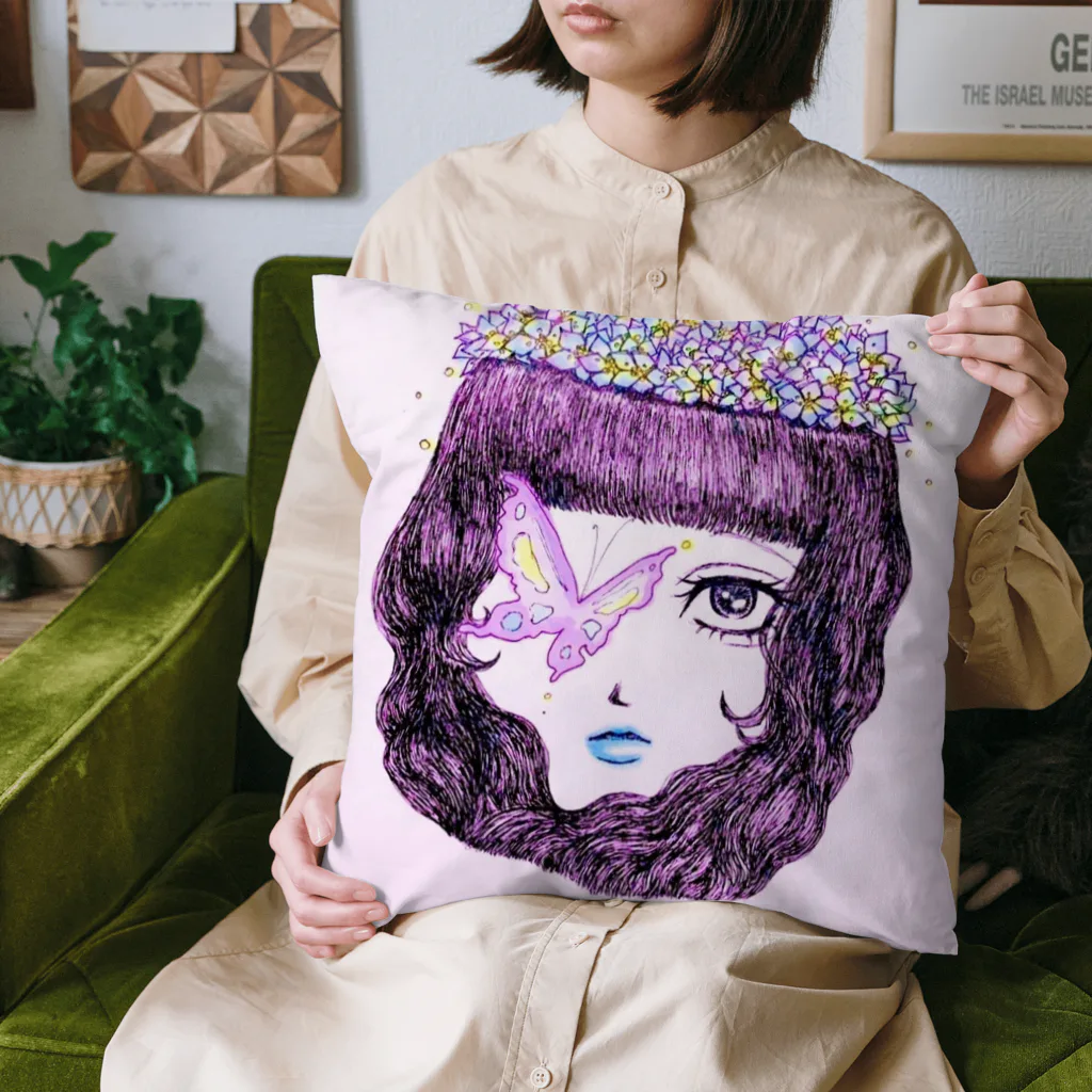 塩バターのお花畑ちゃん Cushion