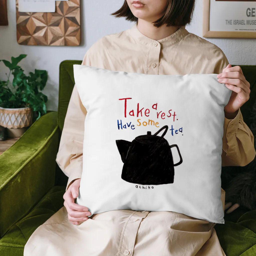 あちこささやまのTake a rest. Hove some tea.  Cushion