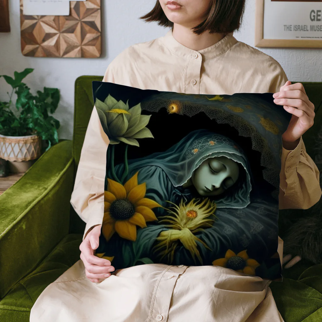 LunaNocturneの花の美しさと少女の儚さが、幻想的な世界を彩る。 Cushion