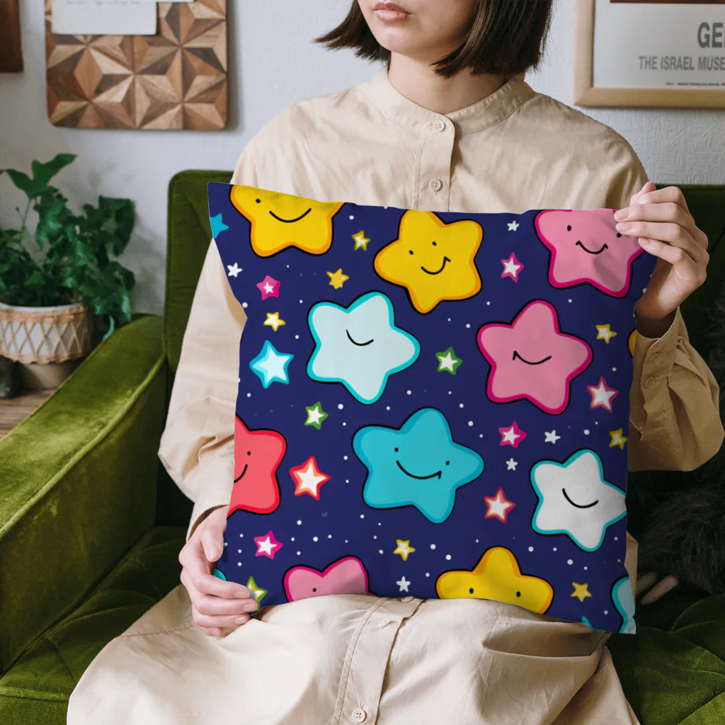 Vasetti_pressの可愛いスター柄 Cushion