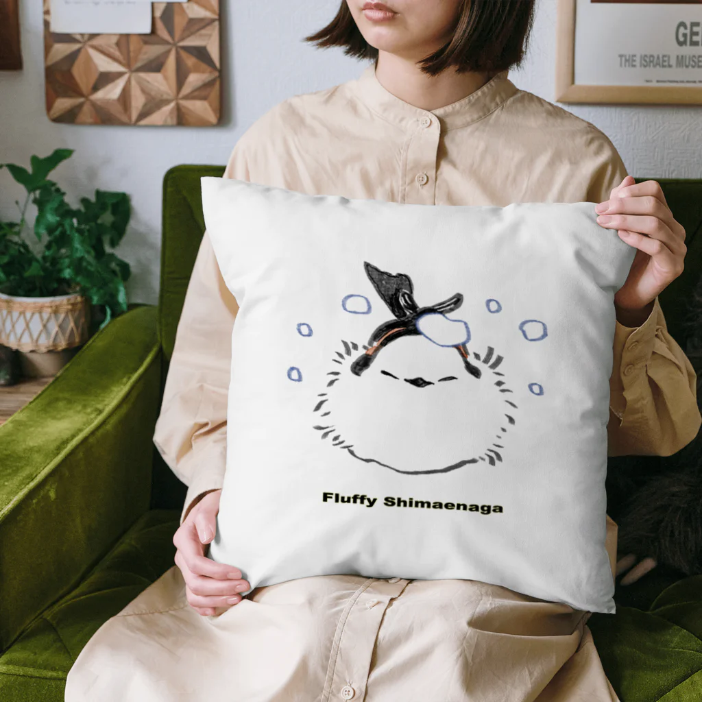 rina_suzuriのもふもふシマエナガ-冬のかくれんぼ&モフッ！-　クッション Cushion