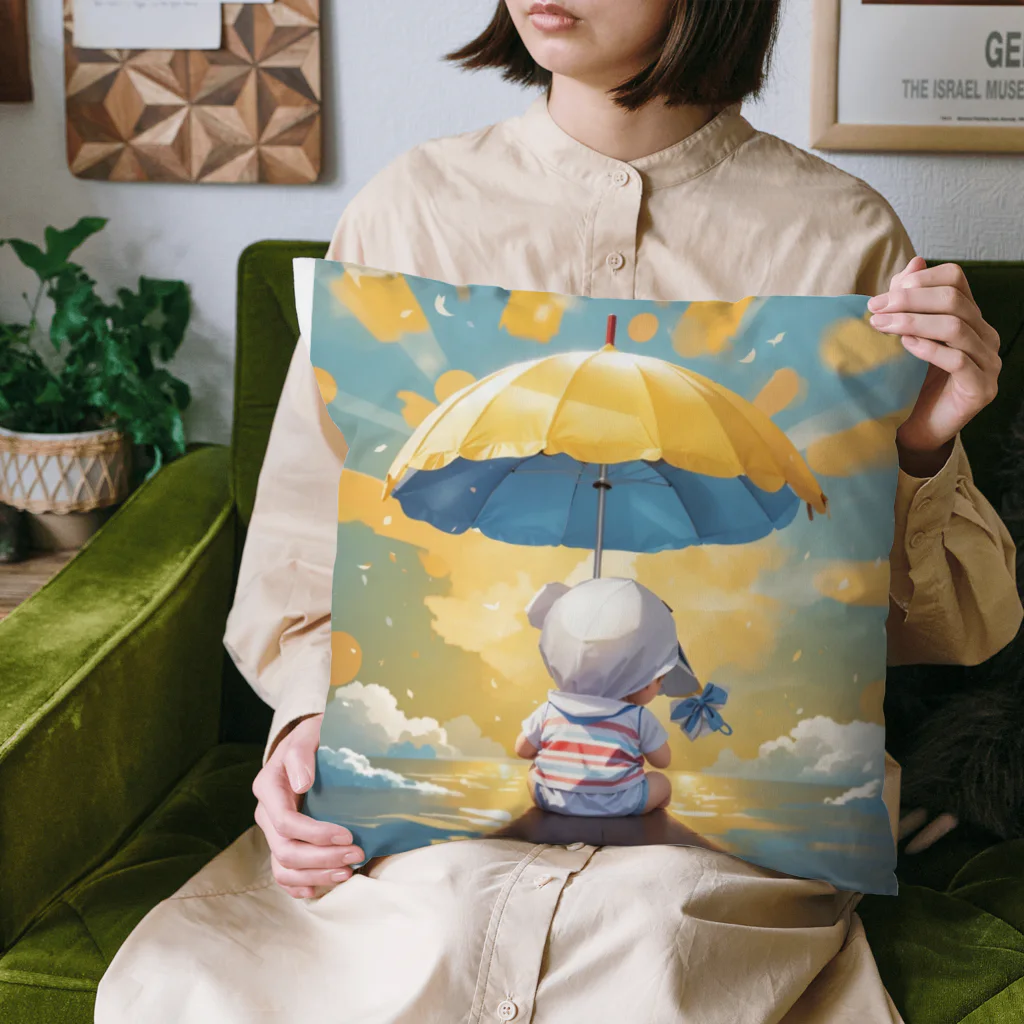 baby umbrellaの無限の可能性を秘めた赤ちゃん Cushion