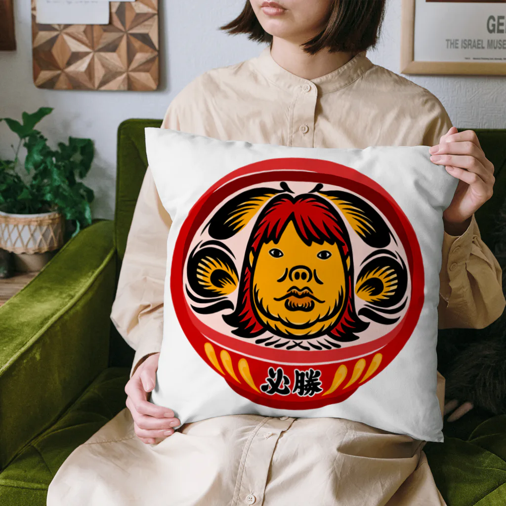 アキバウリのアキバウリの顔が描かれてるだるまだよ Cushion