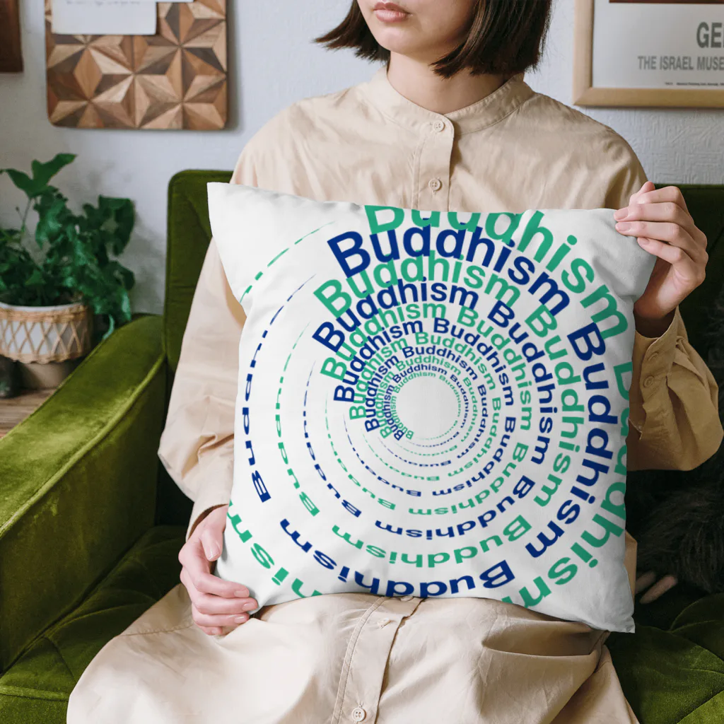 ブッディズムの螺旋Buddhism Cushion