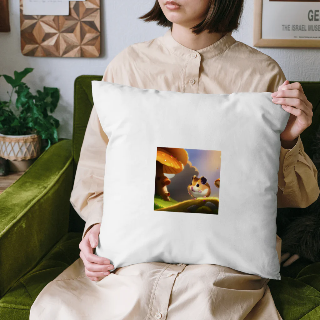 幸せアートワールドの可愛いハムスターの冒険 Cushion