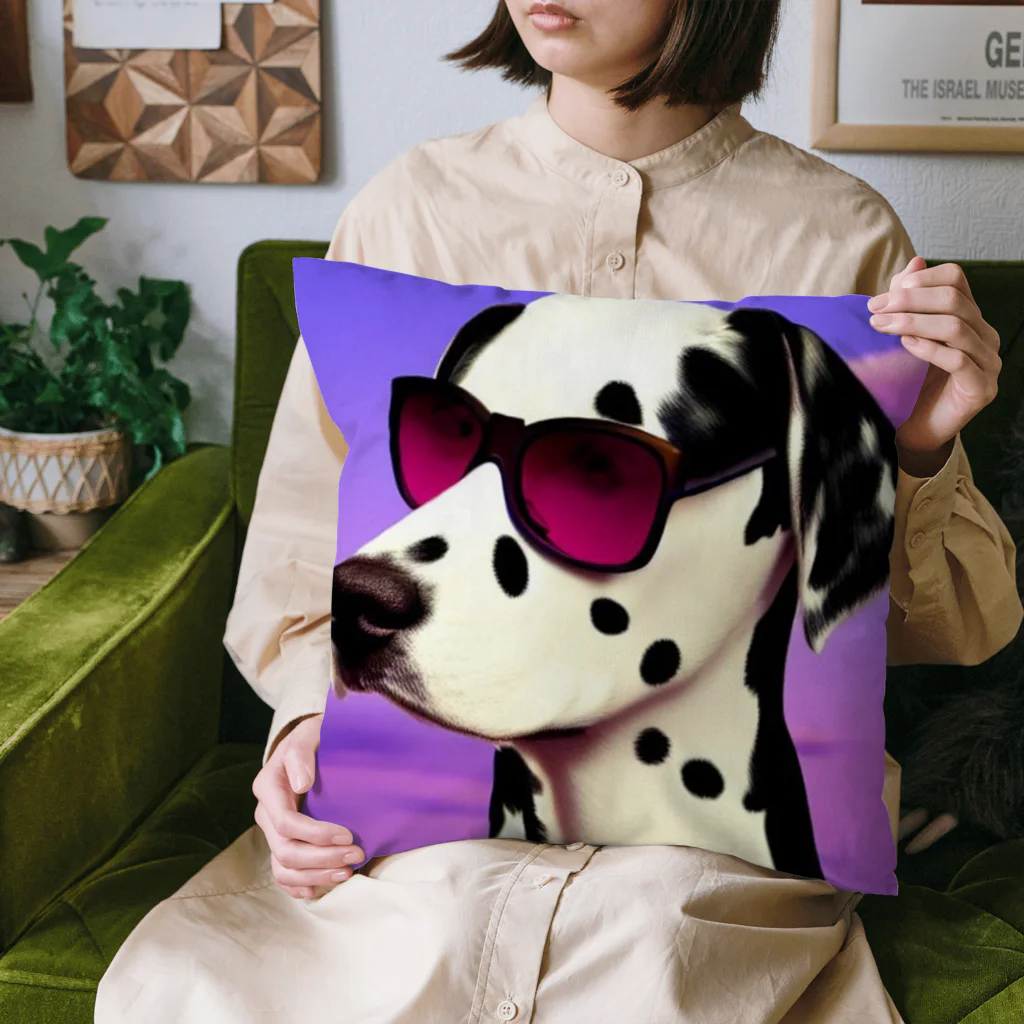 miekoriのsunglasses dog Cushion