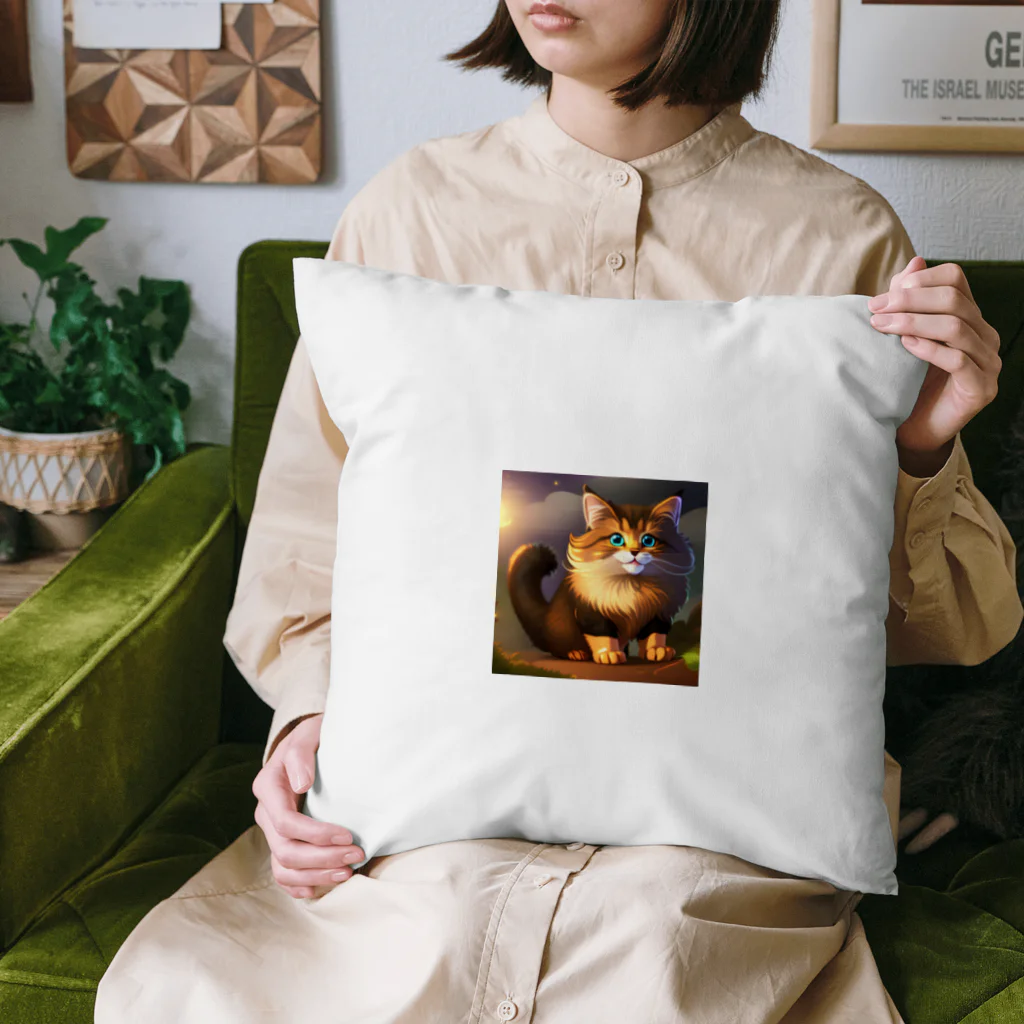 kpop大好き！のかわいい猫のイラストグッズ Cushion