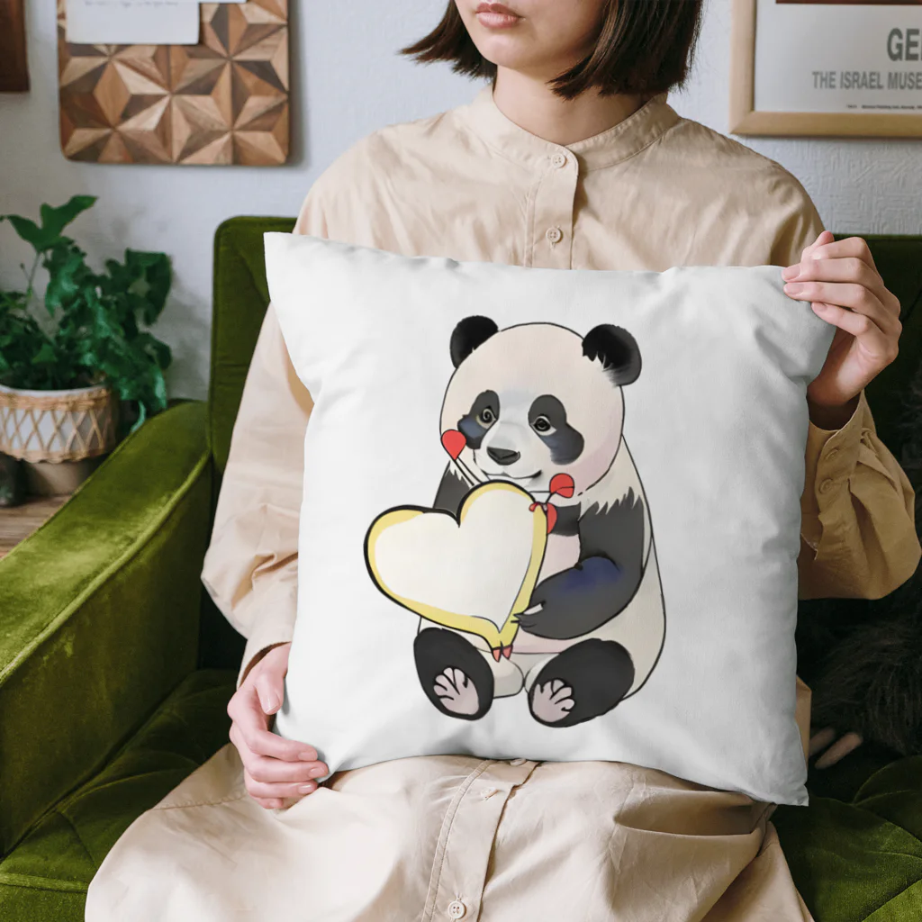 愛を届けるパンダの愛を送るパンダ Cushion