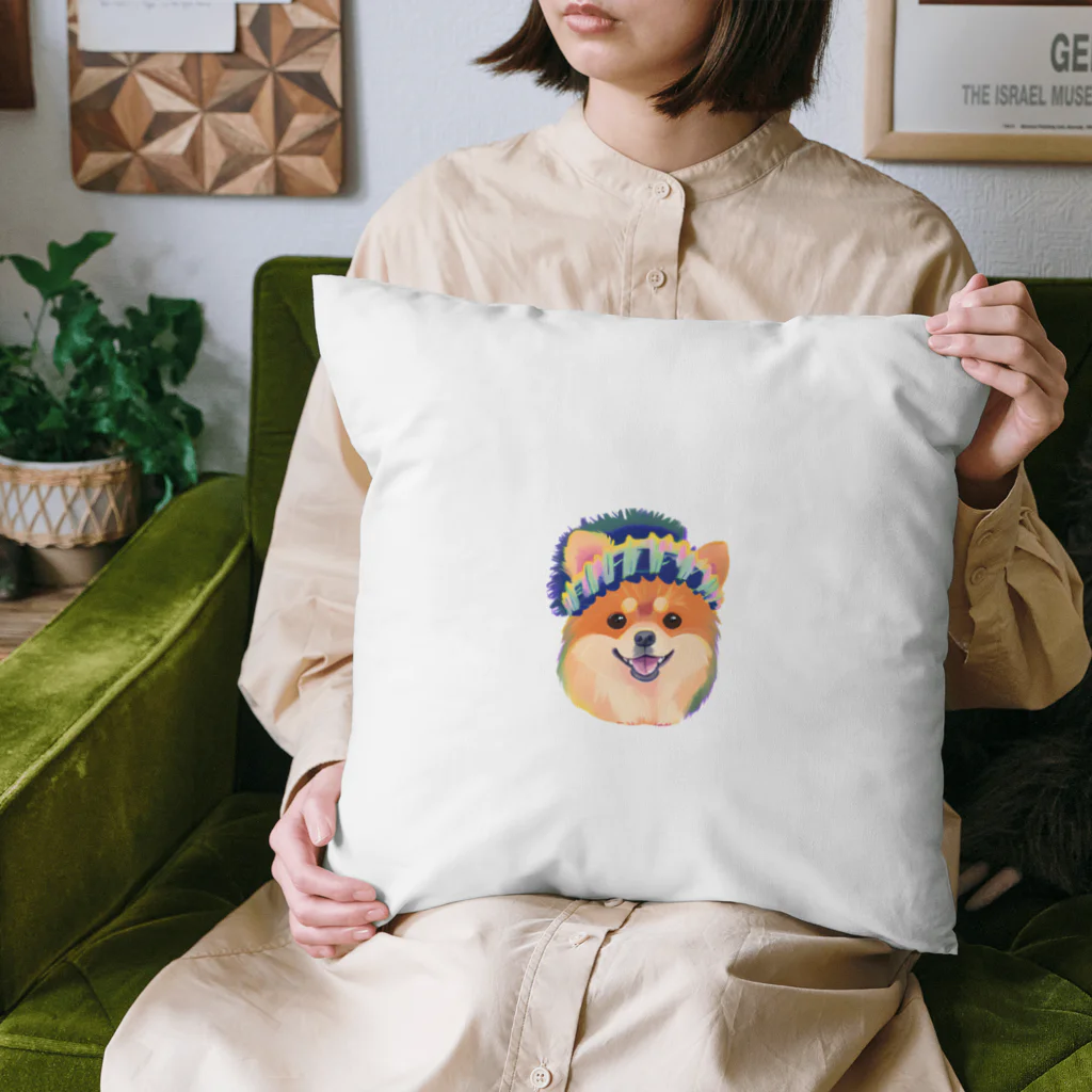 エビマヨショップのポメラニアンのイラストグッズ Cushion