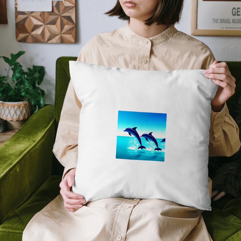 Warm houseの愉快なイルカたち Cushion