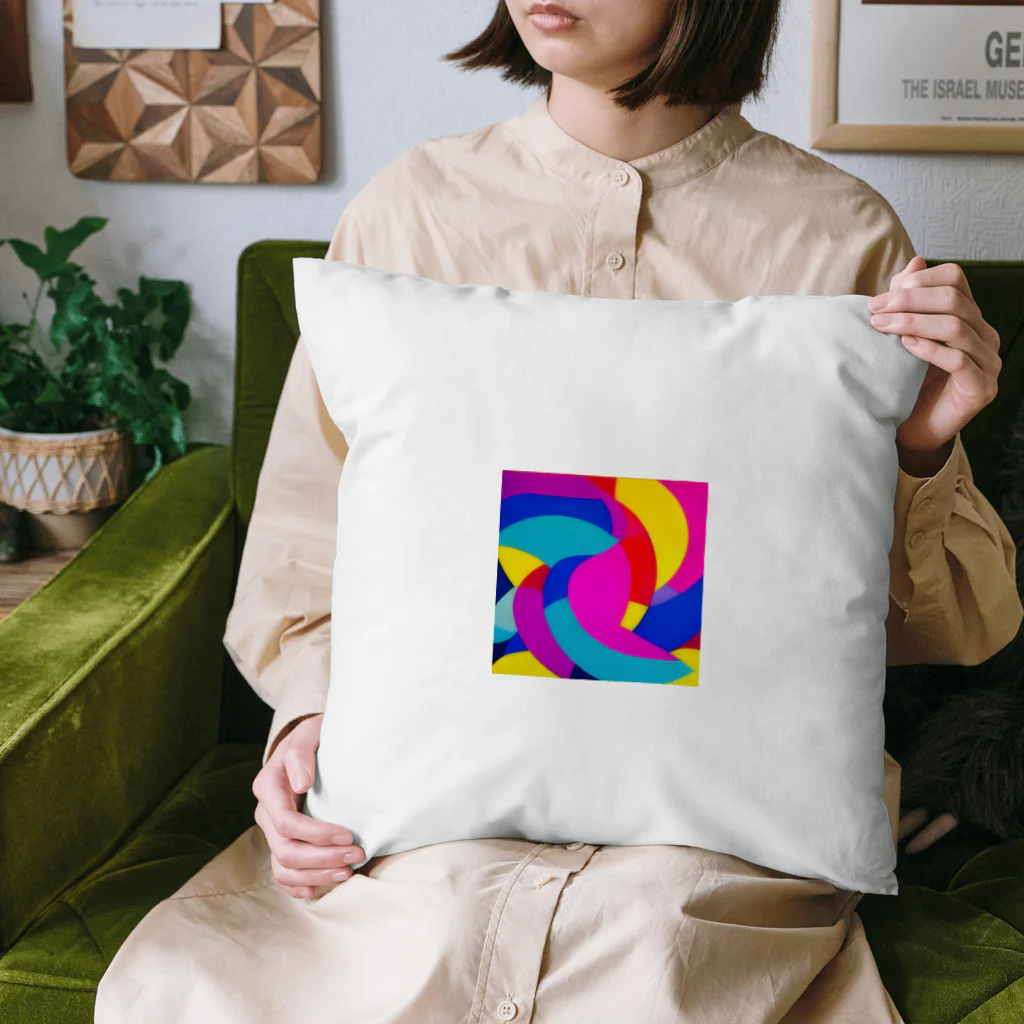 おしゃれなシティグッズの色鮮やかおしゃれアート Cushion