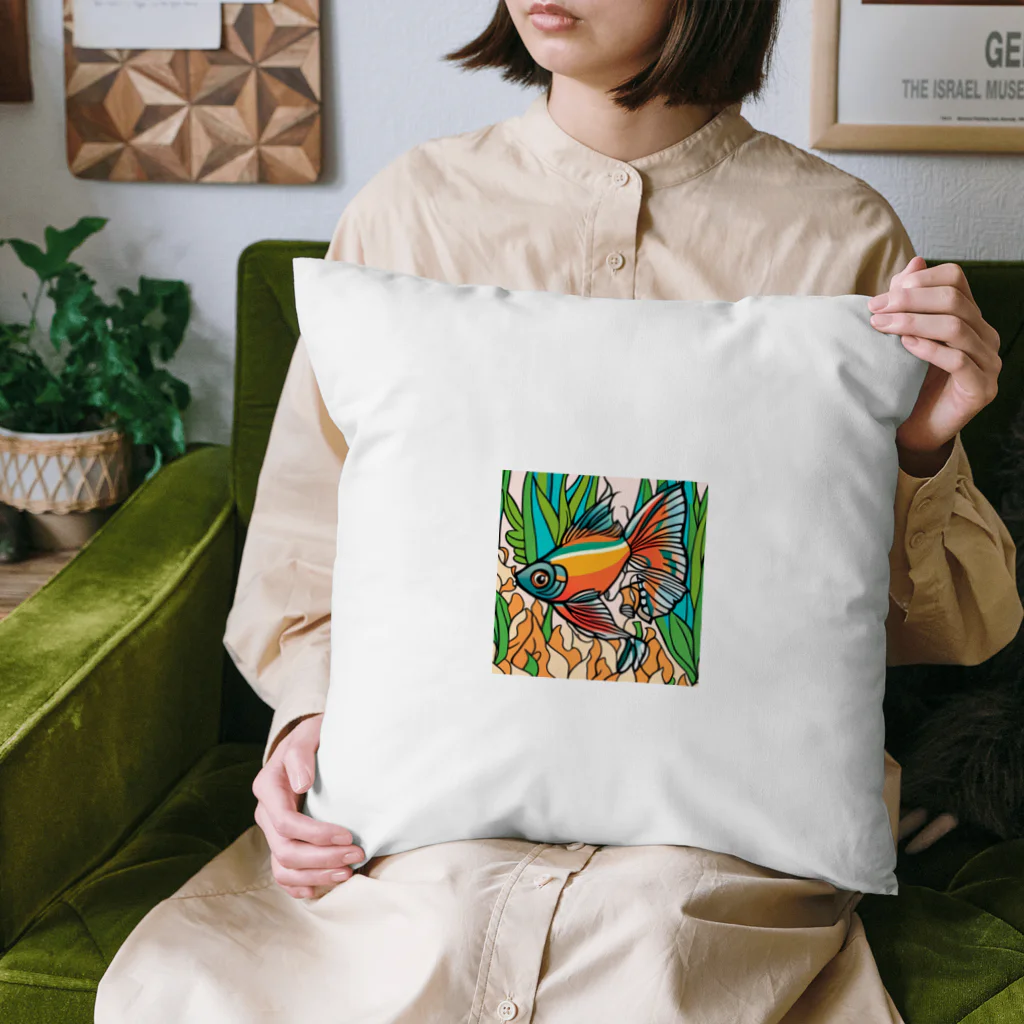 maoのアニメチックな魚 Cushion