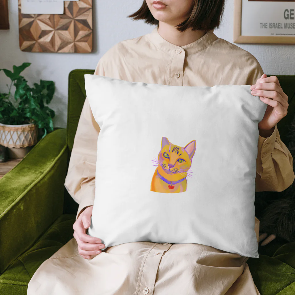 ネコフスキの鮮やかな凛々しい猫さんのイラストグッズ Cushion