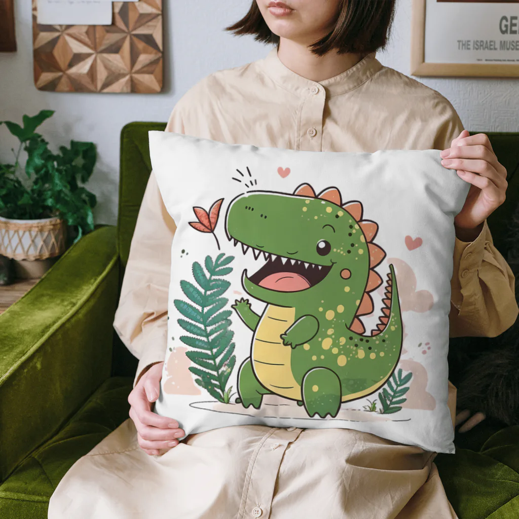 mumusの恐竜のイラストグッズ Cushion