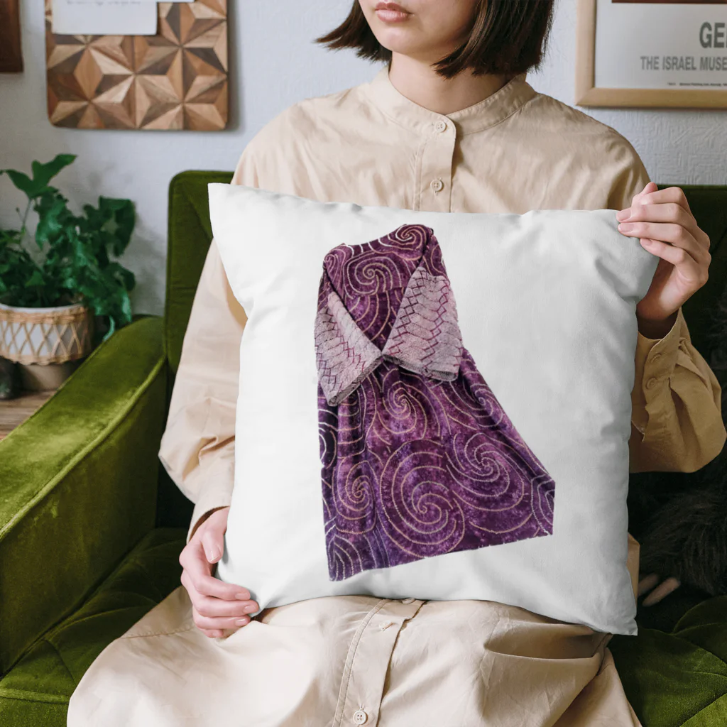 KeishopCreations - 日本の美をあなたにのハンドメイドリメイク着物紫 Cushion