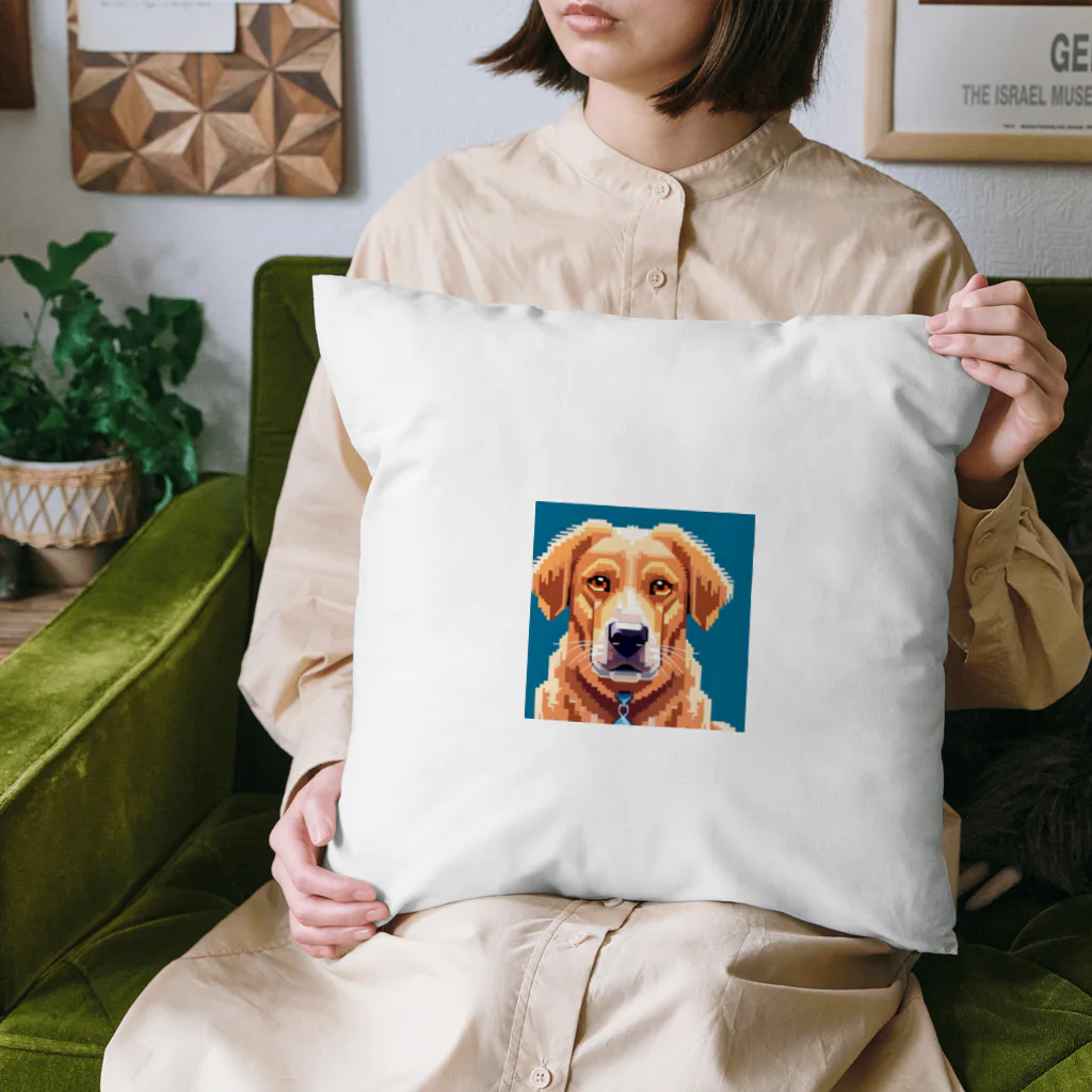 Useponzooのピクセルアート　犬 Cushion