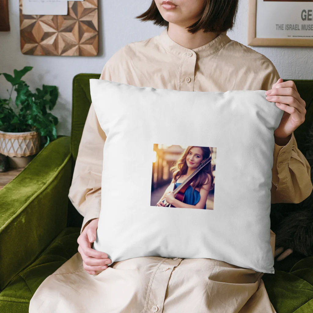 Stylishの女性の微笑み Cushion