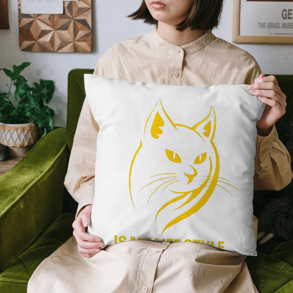 猫キングの幻想的な猫のデザイン Cushion