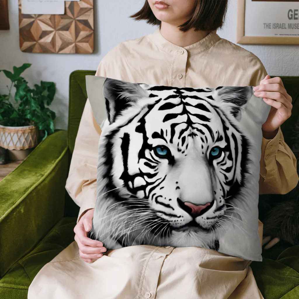 kinglureのホワイトタイガー Cushion