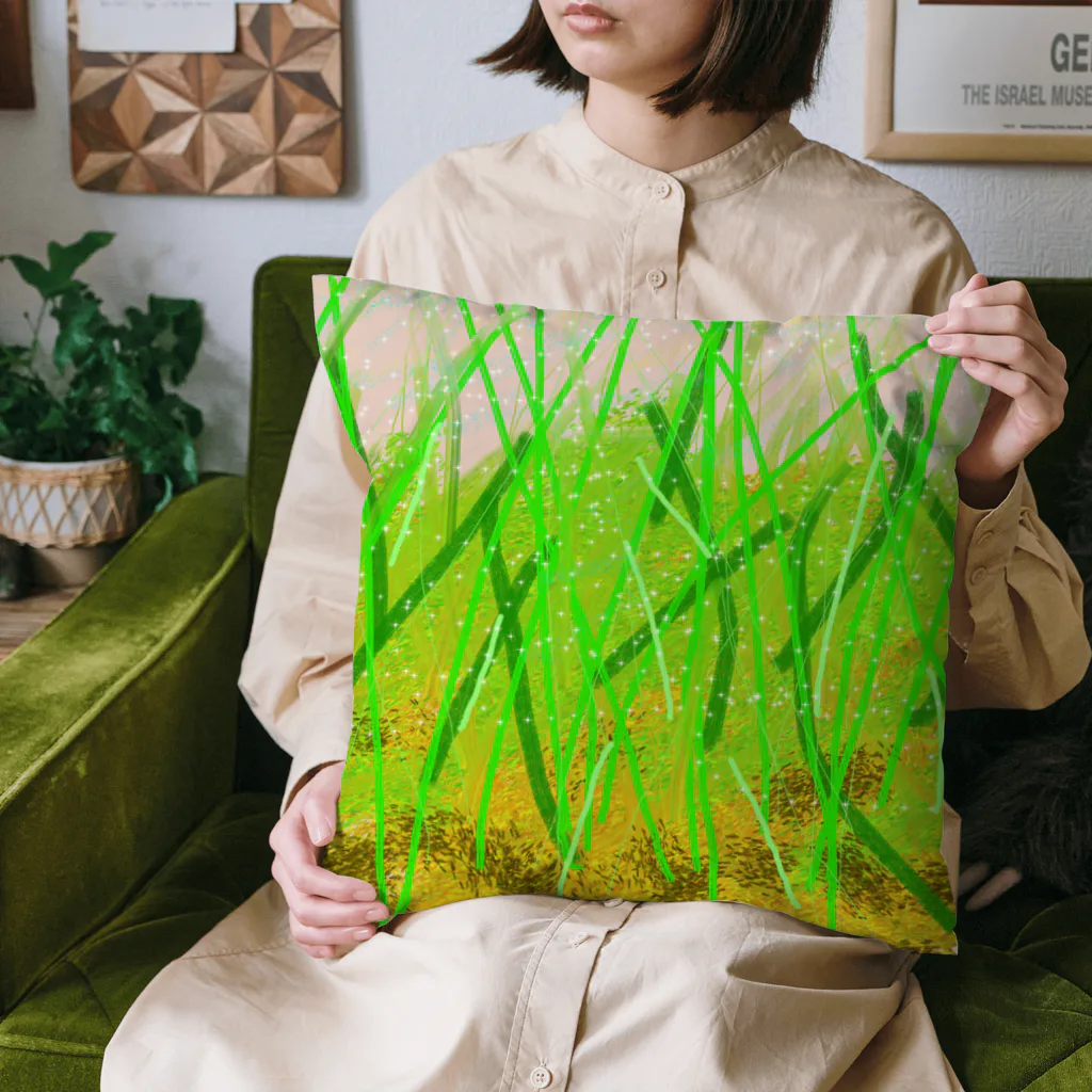 nijiirosorausagiの草が生える土地　心の世界 Cushion