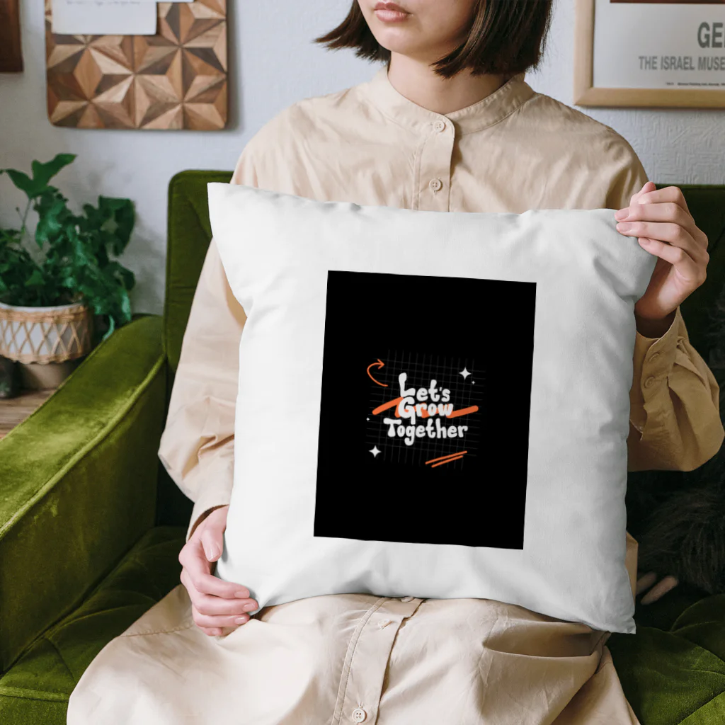 yusaki55maikingのアブストラクトタイポグラフィ Tシャツ Cushion